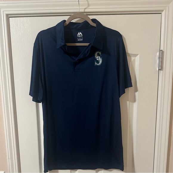 Majestic Other - NWT-Majestic Mens Seattle Mariners Polo Shirt. Size Large.